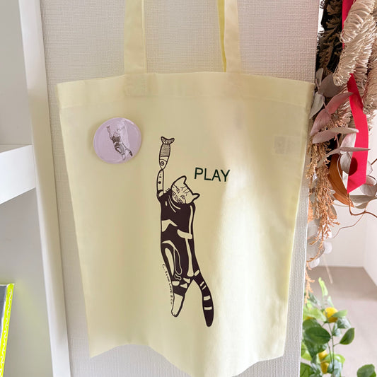 PLAY Tote Bag 缶バッジ付き（ララ子）
