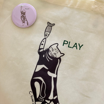 PLAY Tote Bag 缶バッジ付き（ララ子）