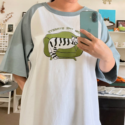 FROM THE STREETS ラグランスリーブTシャツ（シルクスクリーン）
