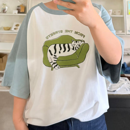 FROM THE STREETS ラグランスリーブTシャツ（シルクスクリーン）