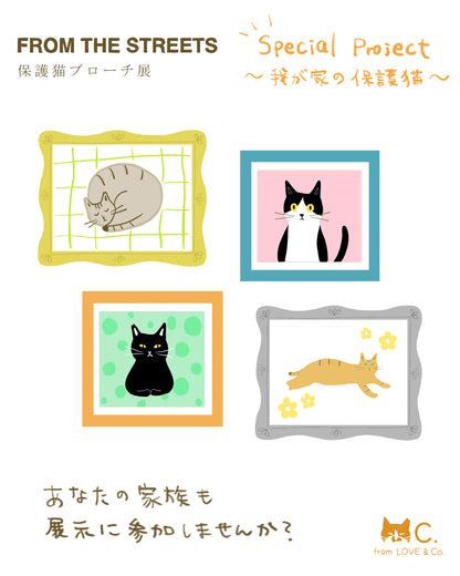 【保護猫ブローチ展 特別企画】我が家の保護猫オーダーブローチ